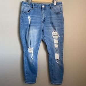 Resfeber Los Angeles Collection‎ Women's Distressed Skinny Boyfriend Jeans 14